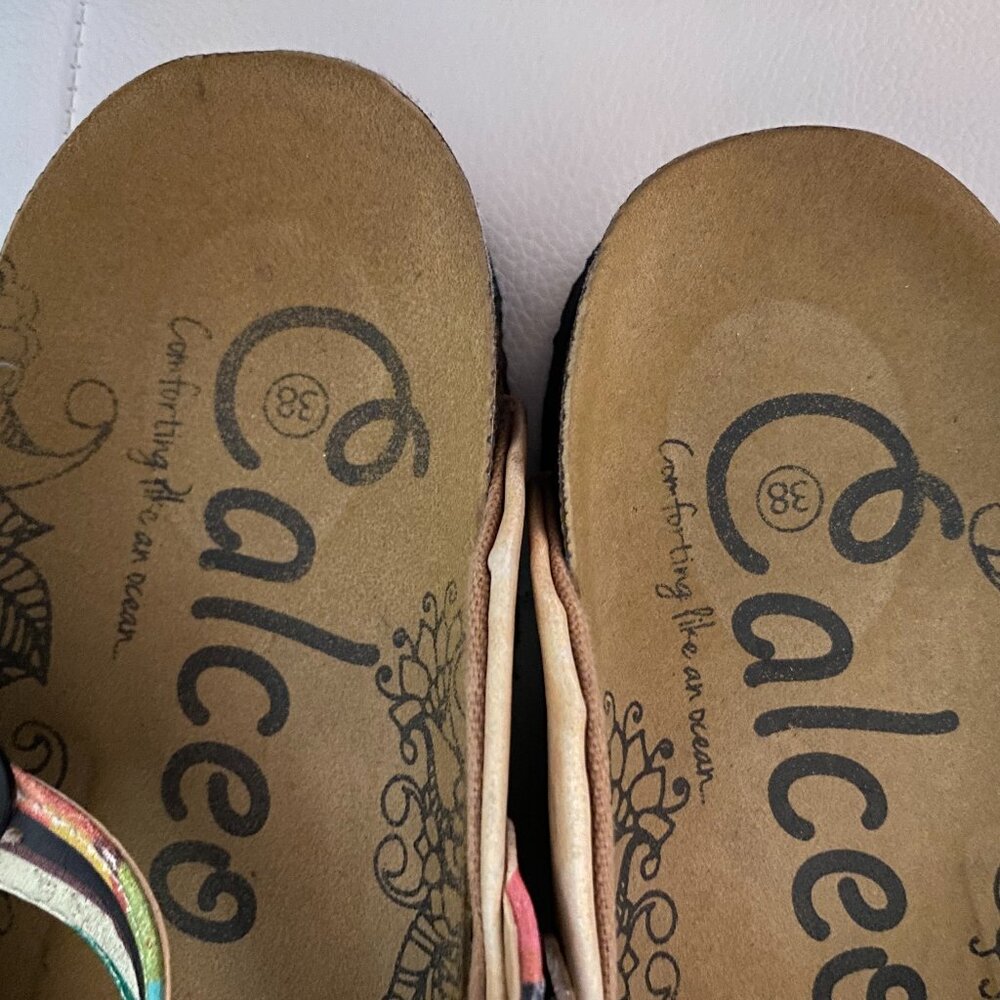 Calceo Bright Butterfly Patterned Strappy Clog - Picture 6 of 7